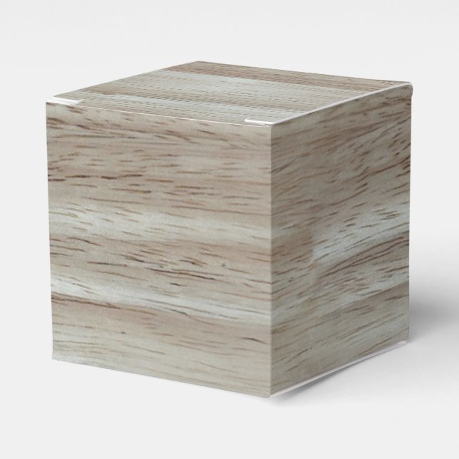 Rubberwood Wood Grain  Favor Box (Front Side)