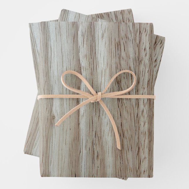 Rubberwood Wood Grain  Wrapping Paper Sheet (In situ)