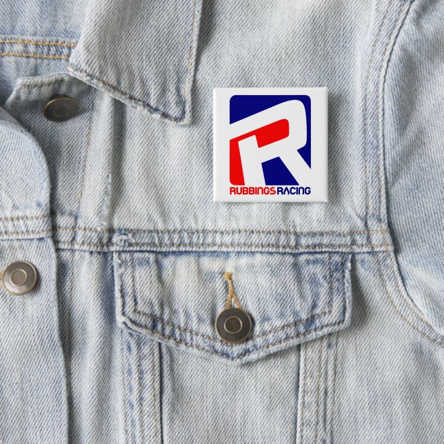 Rubbings Racing Badge/Button 2 Inch Square Button (In Situ)