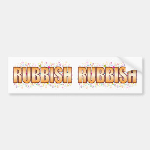 Rubbish Bubble Tag Bumper Sticker