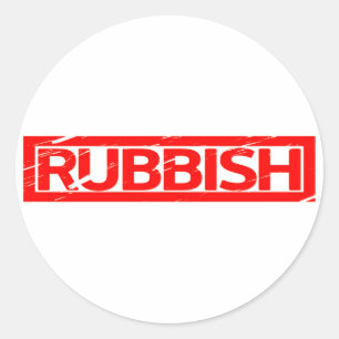 Rubbish Stamp Classic Round Sticker