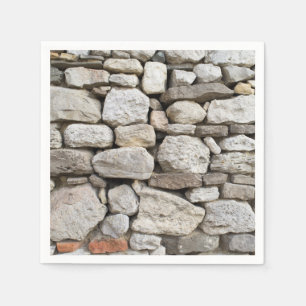 Rubble stone wall pattern napkin