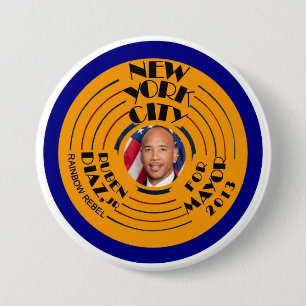 Ruben Diaz, Jr. NYC Mayor 2013 3 Inch Round Button