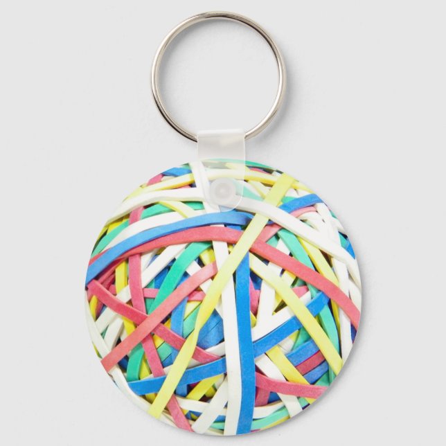 Ruberbands Ball Keychain (Front)