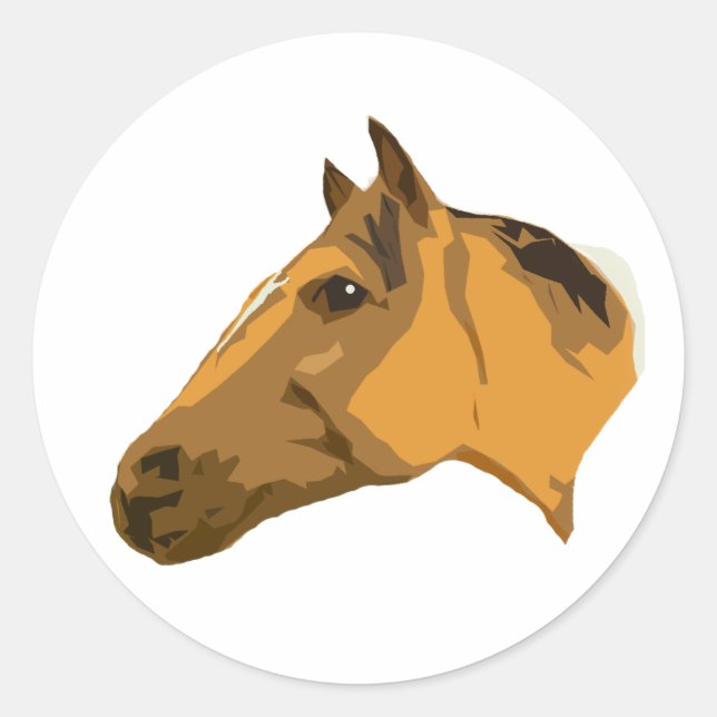 Rubicon the Paint Horse Classic Round Sticker (Front)