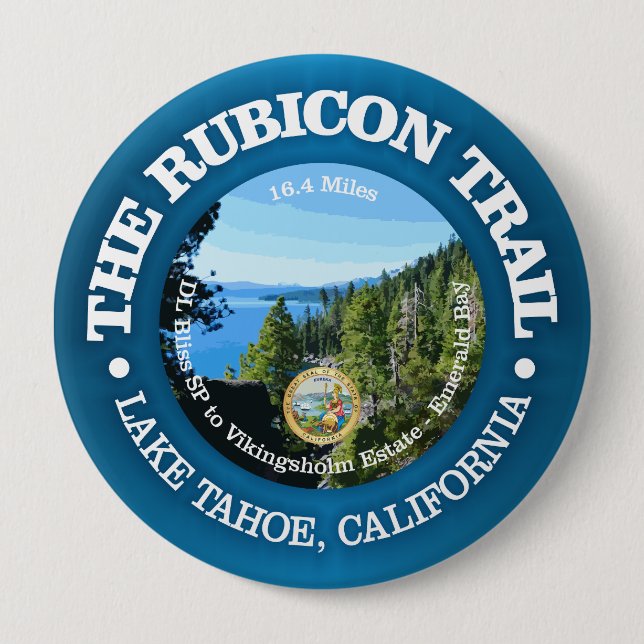 Rubicon Trail (OBP) 4 Inch Round Button (Front)
