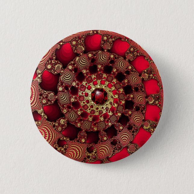 Rubies & Gold Button (Front)