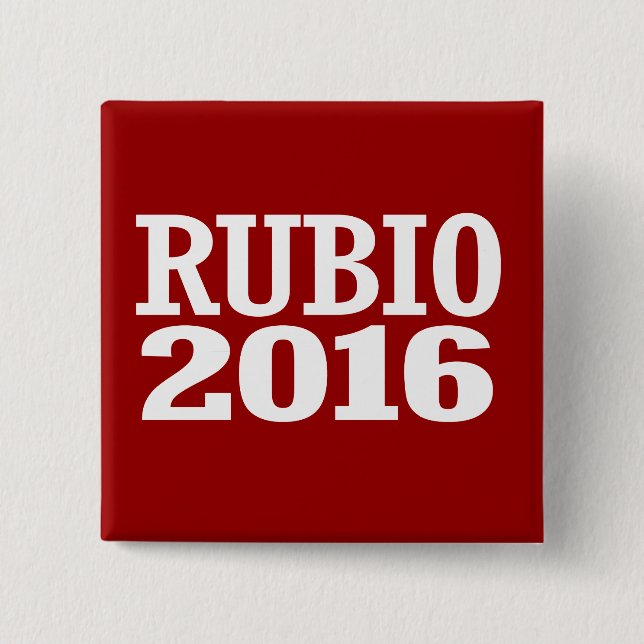 RUBIO 2016 2 INCH SQUARE BUTTON (Front)