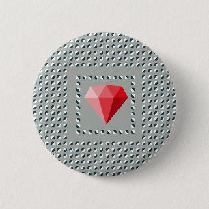 Rubis Optical Illusion Dancing Pattern 2 Inch Round Button