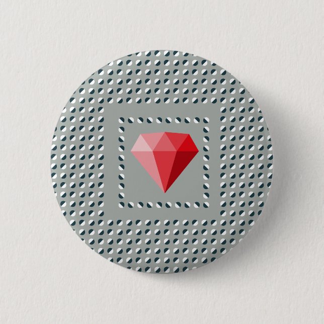 Rubis Optical Illusion Dancing Pattern 2 Inch Round Button (Front)