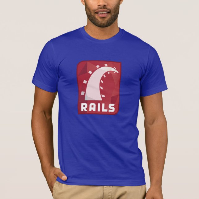 Rubis sur le T-shirt de rails (bleu) (Devant)