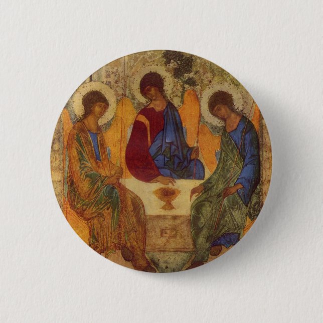 Rublev Trinity at the Table 2 Inch Round Button (Front)