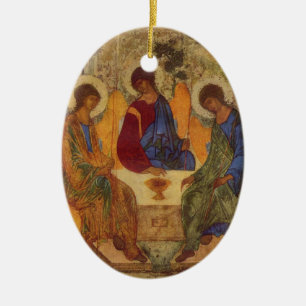 Rublev Trinity at the Table Ceramic Ornament