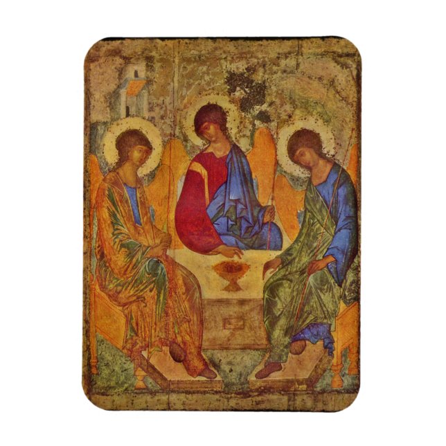 Rublev Trinity at the Table Magnet (Vertical)
