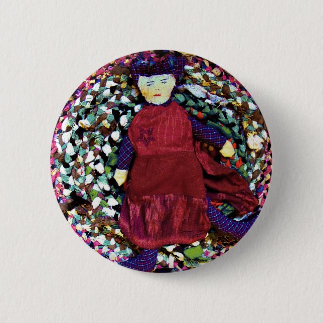 Rubra the Rag Queen 2 Inch Round Button (Front)
