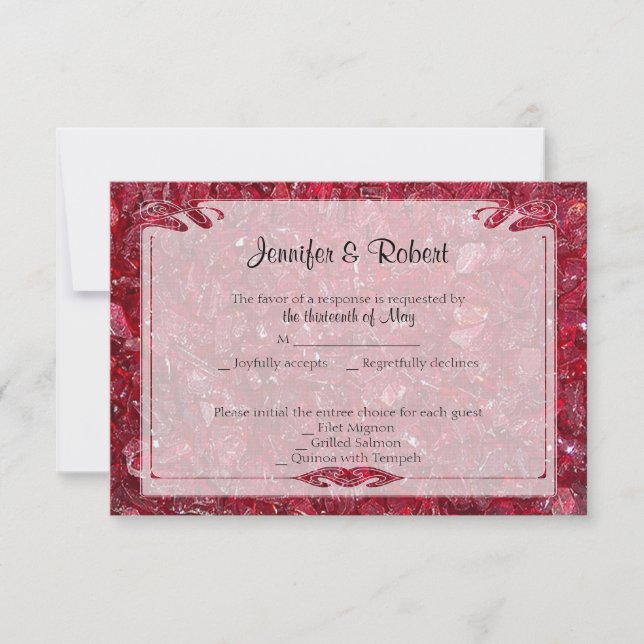 Ruby 40th Anniversary Response Card (Front)