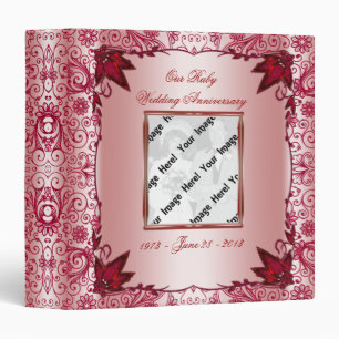 Ruby 40th Wedding Anniversary 1.5" Binder