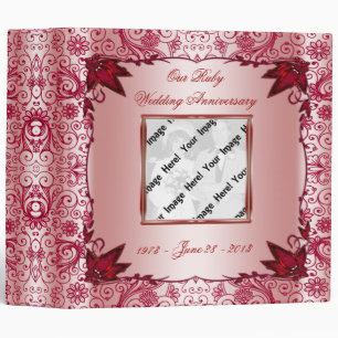 Ruby 40th Wedding Anniversary 2" Binder