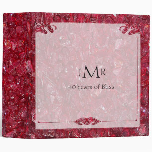 Ruby 40th Wedding Anniversary Binder