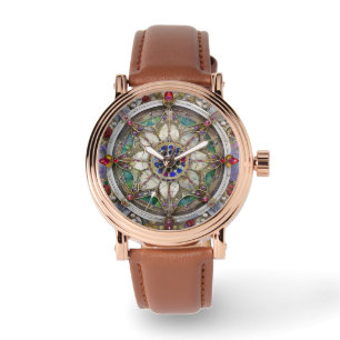 Ruby, Amethyst, Sapphire and, Pearl Mandala Watch