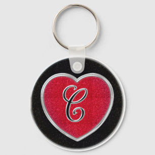 Ruby and Onyx Keychain
