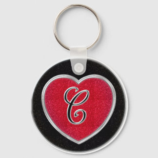 Ruby and Onyx Keychain