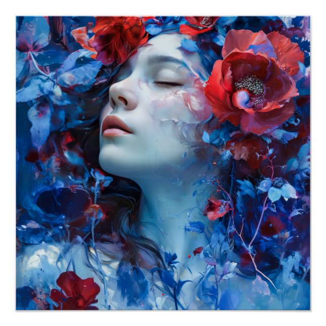 Ruby and Periwinkle Fantasy Woman Poster (Front)