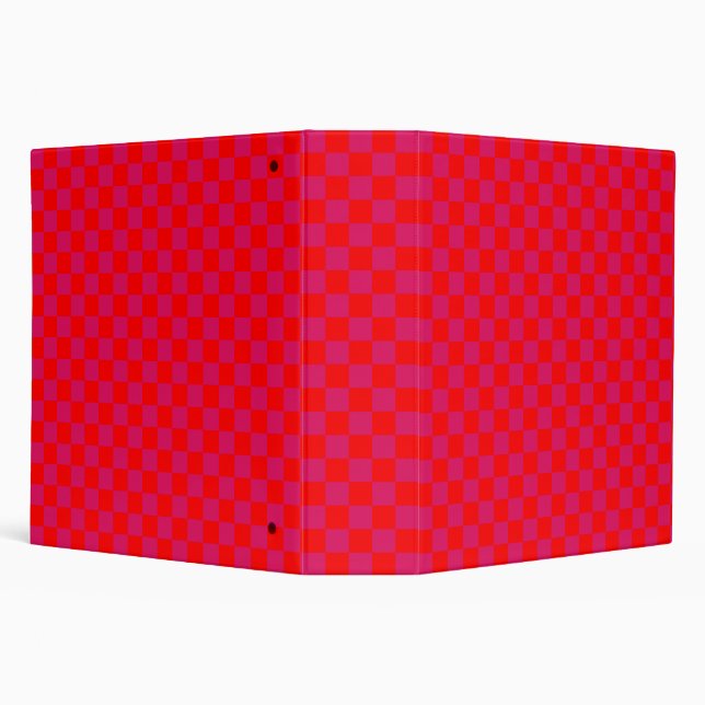 Ruby and Red Chequered Vintage Binder (Background)