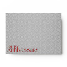 Ruby Anniversary Thank You Note Card