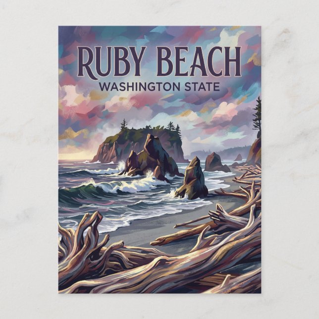 Ruby Beach USA Postcard (Front)