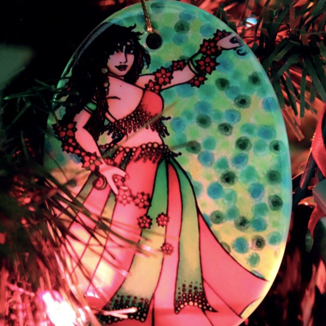 Ruby Belly Dancer Ceramic Ornament (Creator Uploaded)