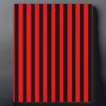 Ruby Black Plaque<br><div class="desc">Ruby Black is a simple design of black and red stripes that suits all occasions and items. This image is available on a variety of other products,  just click the link below the photo near 'About this Design'.</div>