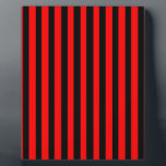 Ruby Black Plaque<br><div class="desc">Ruby Black is a simple design of black and red stripes that suits all occasions and items. This image is available on a variety of other products,  just click the link below the photo near 'About this Design'.</div>