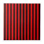 Ruby Black Tile<br><div class="desc">Ruby Black is a simple design of black and red stripes that suits all occasions and items. This image is available on a variety of other products,  just click the link below the photo near 'About this Design'.</div>
