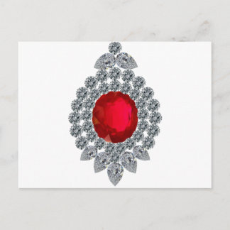 Ruby Brooch Postcard