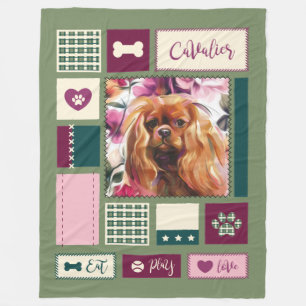Ruby Cavalier blanket LARGE green pink
