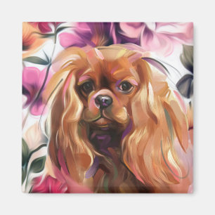 'Ruby' Cavalier dog art magnet