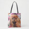 'Ruby' Cavalier dog art tote bag