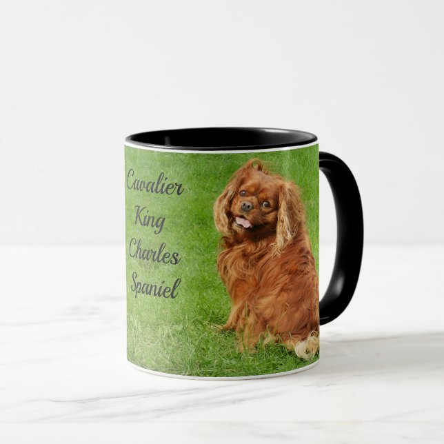 Ruby Cavalier King Charles Spaniel Chien Mug (Devant droit)