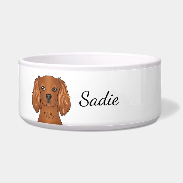 Ruby Cavalier King Charles Spaniel Dog & Name (Front)
