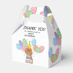 Ruby Cavalier King Charles Spaniel Thank You Favor Box