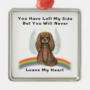 Ruby Cavalier Pet Loss Memorial Gift Metal Ornament