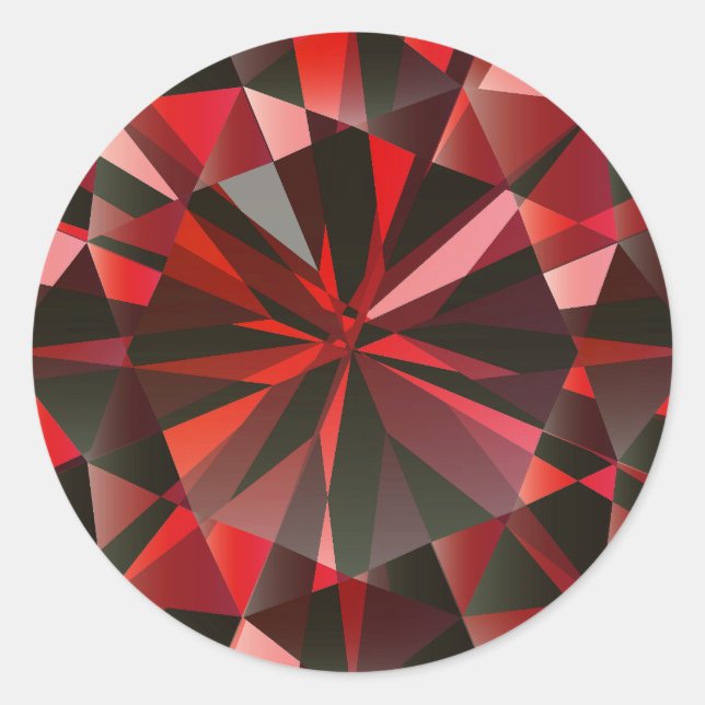 Ruby Classic Round Sticker (Front)