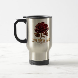 Ruby Crystal Rose – Love Never Fades Travel Mug