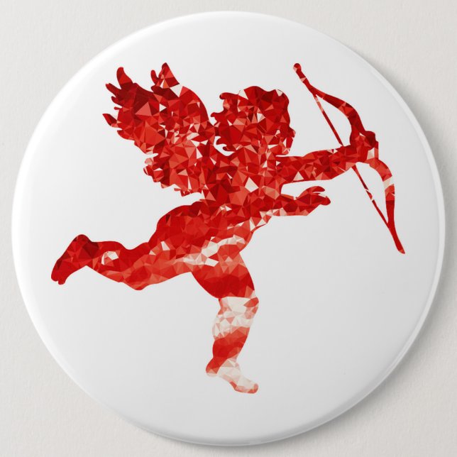 RUBY CUPID 6 INCH ROUND BUTTON (Front)