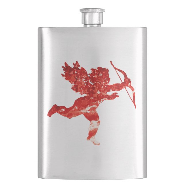 RUBY CUPID HIP FLASK (Front)