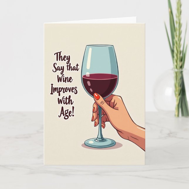Ruby Drink Birthday Card (Front)