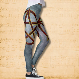 Ruby Enchantment: Pentagram Elegance Leggings
