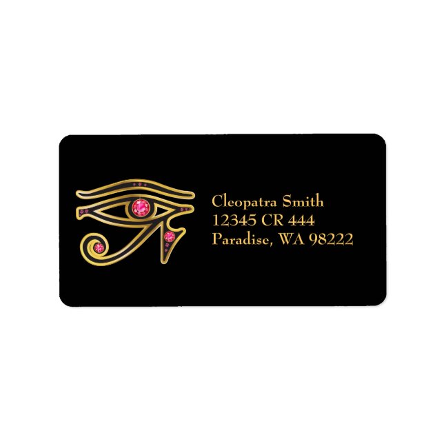 Ruby  Eye of Ra in Gold Label (Front)