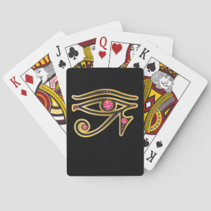 Ruby Eye of Ra in Gold Playing Cards